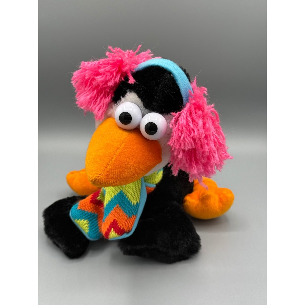 Dan Dee Collectors‎ Choice Penguin Plush Winter Scarf Pink Earmuffs Googly Eyes